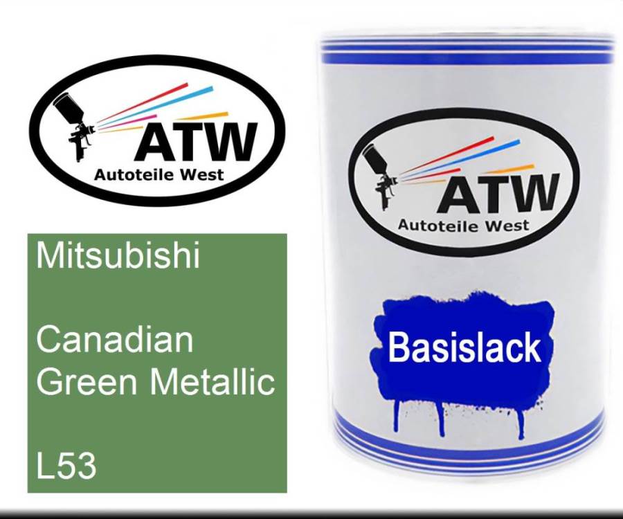 Mitsubishi, Canadian Green Metallic, L53: 500ml Lackdose, von ATW Autoteile West.